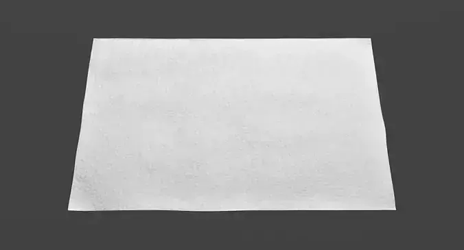 Paper Napkin - Realistic Dining Table Tissue 3D model 2