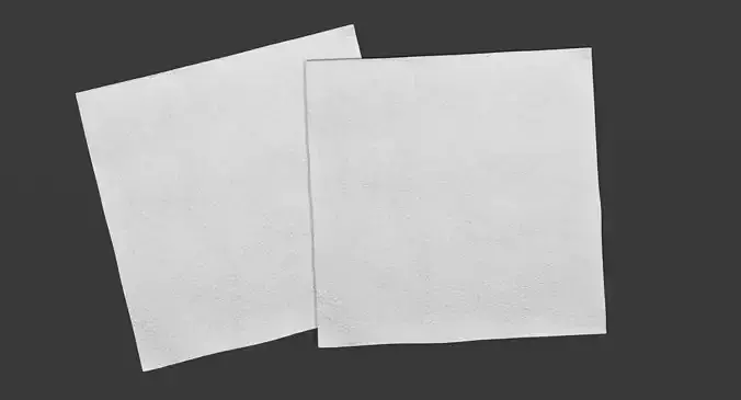 Paper Napkin - Realistic Dining Table Tissue 3D model 6