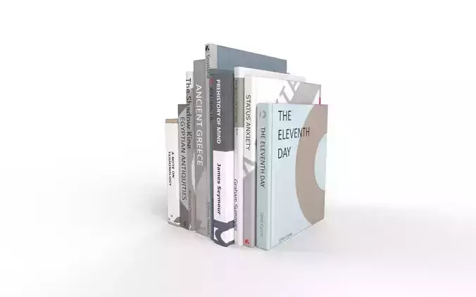Fake Book Set 02-01 Low-poly 3D model