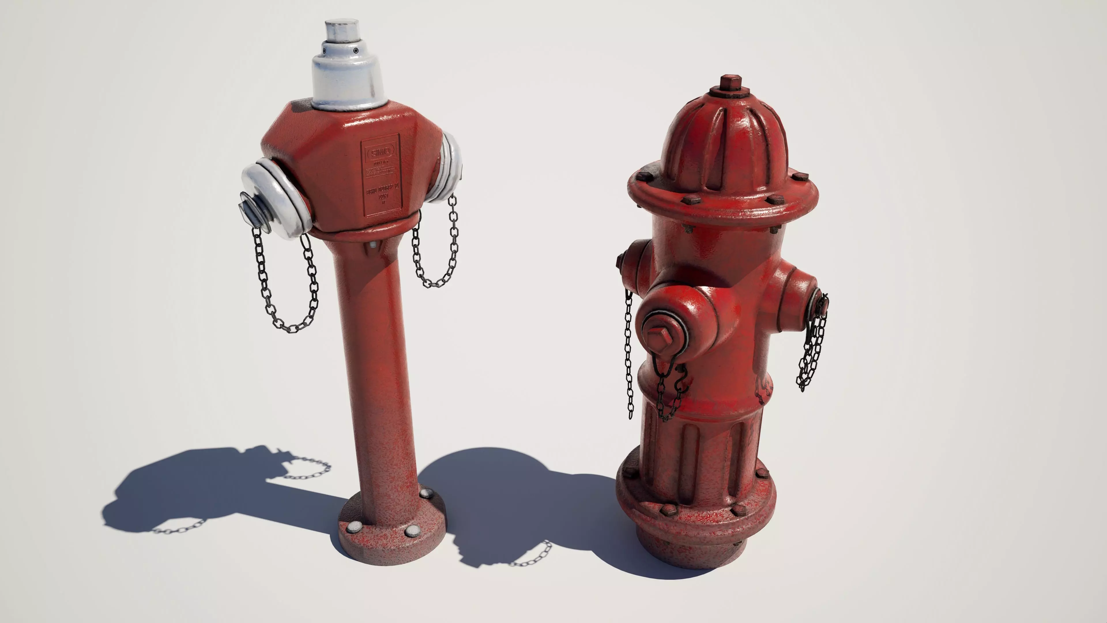 Fire Hydrant Low-poly 3D model