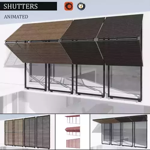 Shutters awnings and 3D model