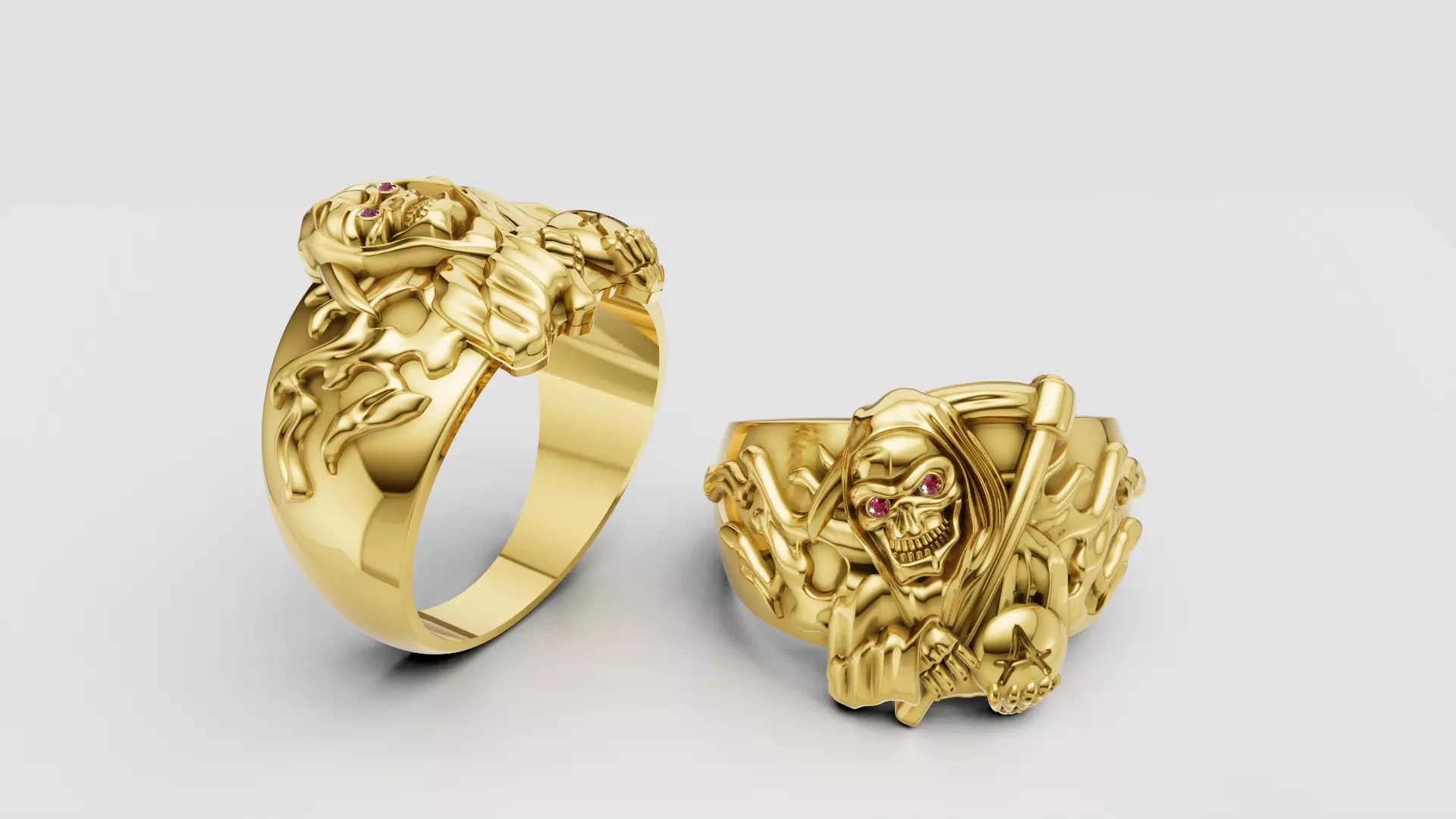 Reaper King Skull Ring 3d printable 3D print model