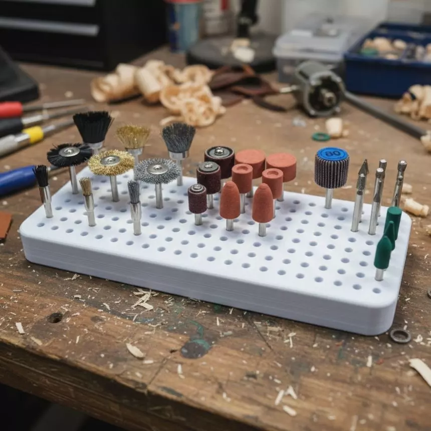 11 - Die Grinder Bit holder Organizer 3D print model