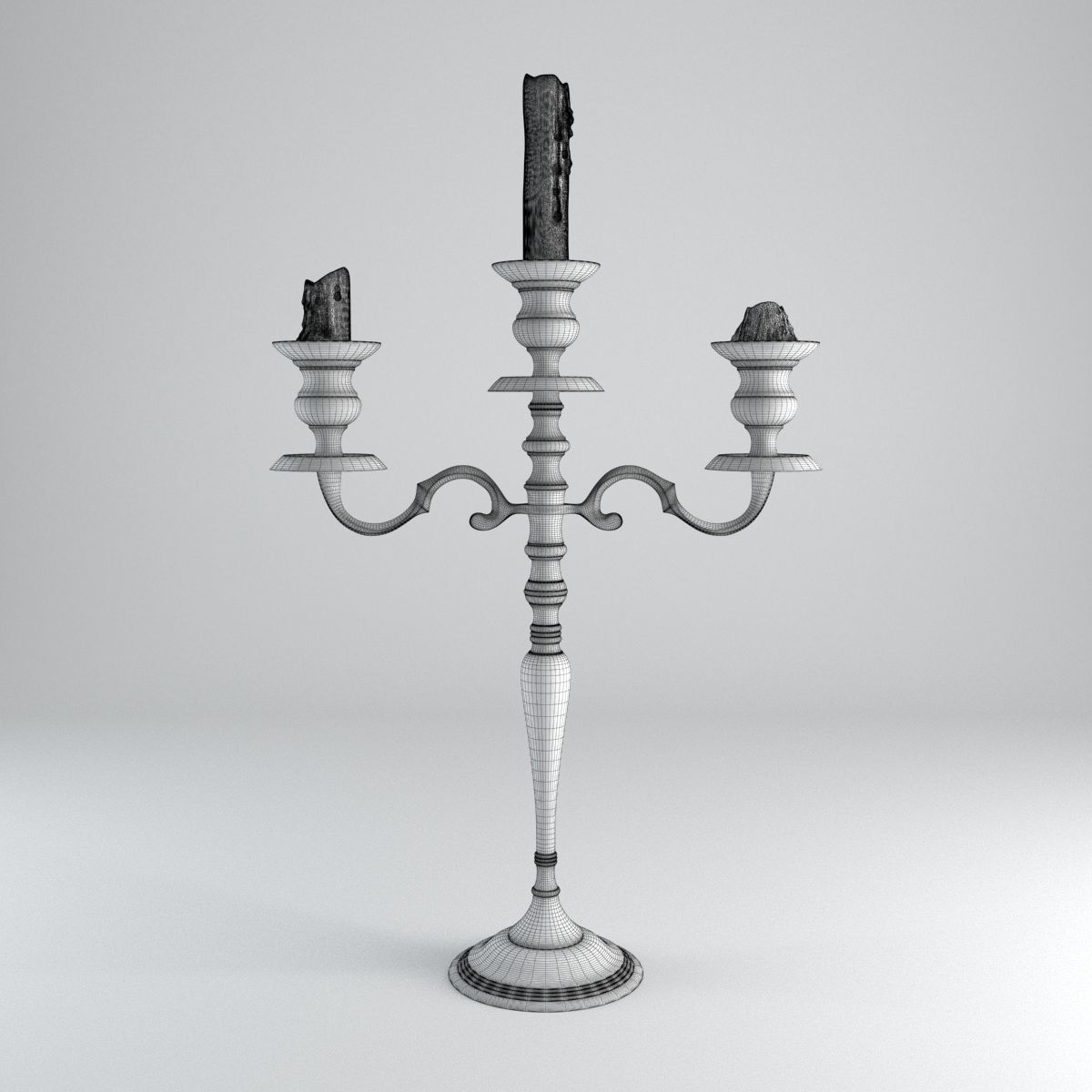 Candelabrum candelabra 3D model_1
