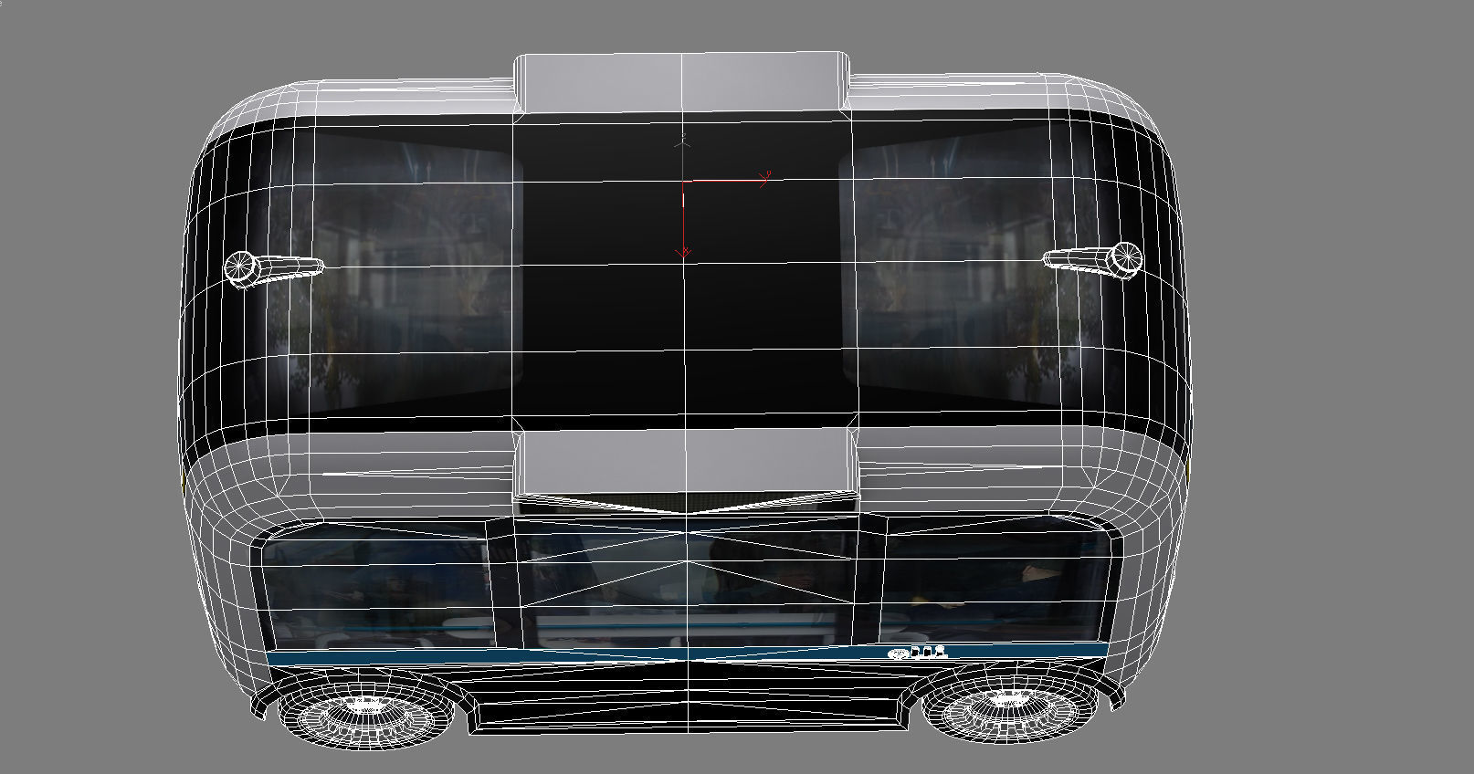 Olli driverless bus Low-poly 3D model_6