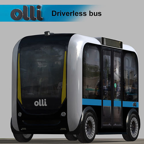 Olli driverless bus Low-poly 3D model