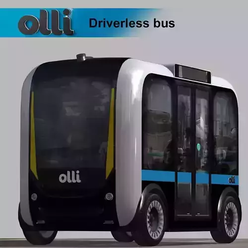 Olli driverless bus Low-poly 3D model