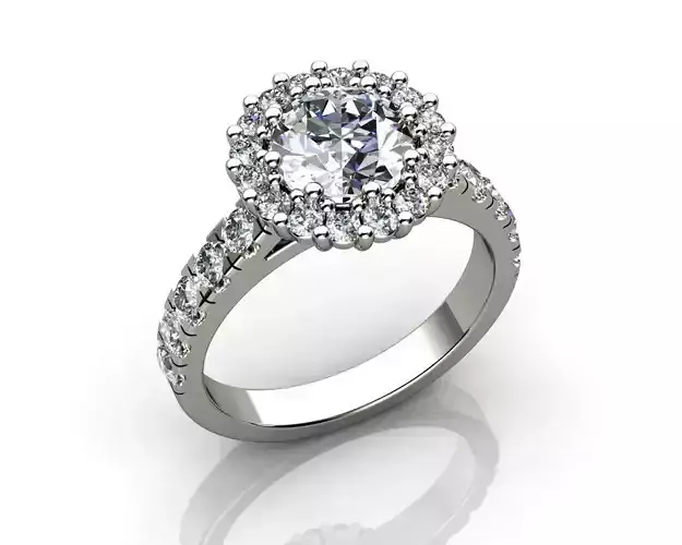 Stone Diamond Engagement Ring