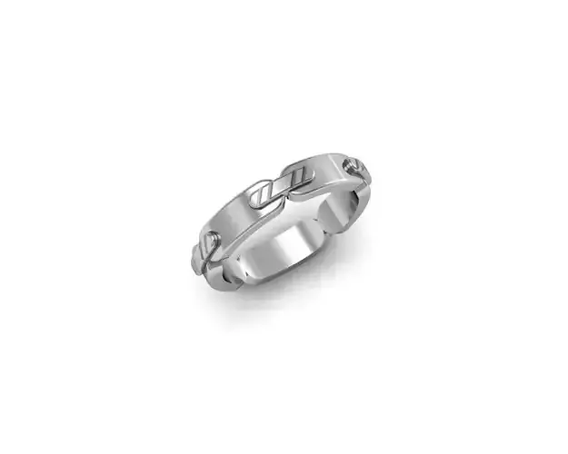 Ring wedding band in sterling silver