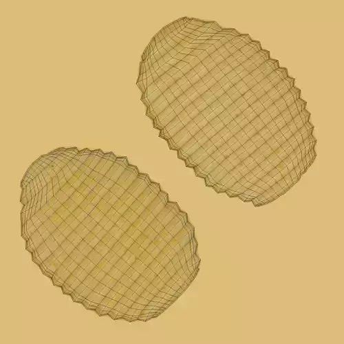 Potato Chip V1 - Wavy Crispy Snack 3D model 7