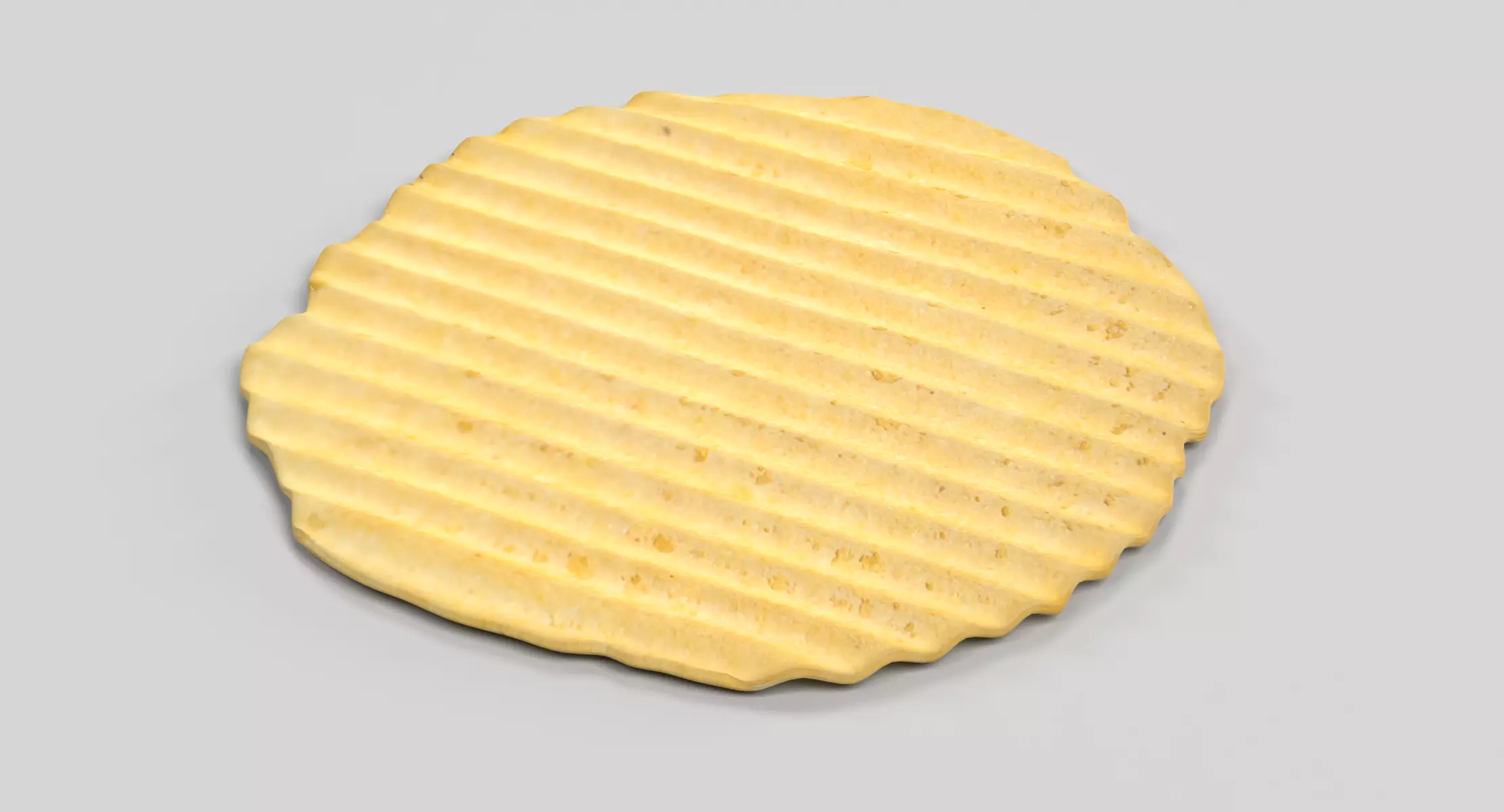 Potato Chip V1 - Wavy Crispy Snack 3D model