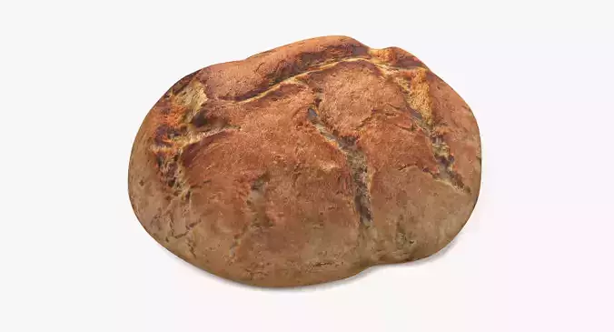 Round Bread - Rustic Loaf 3D model