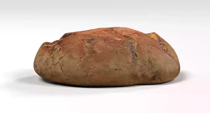 Round Bread - Rustic Loaf 3D model 5