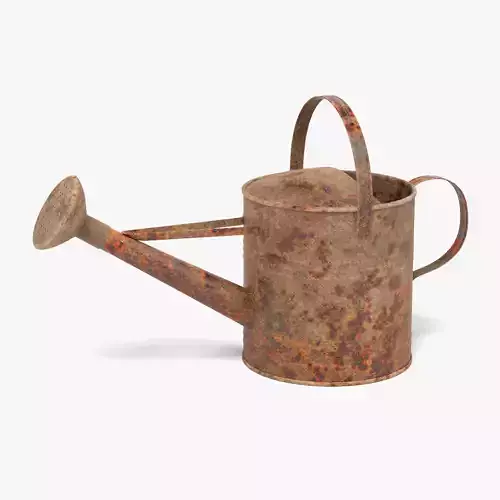Rusty Watering Can - Realistic Old Garden Tool 3D model