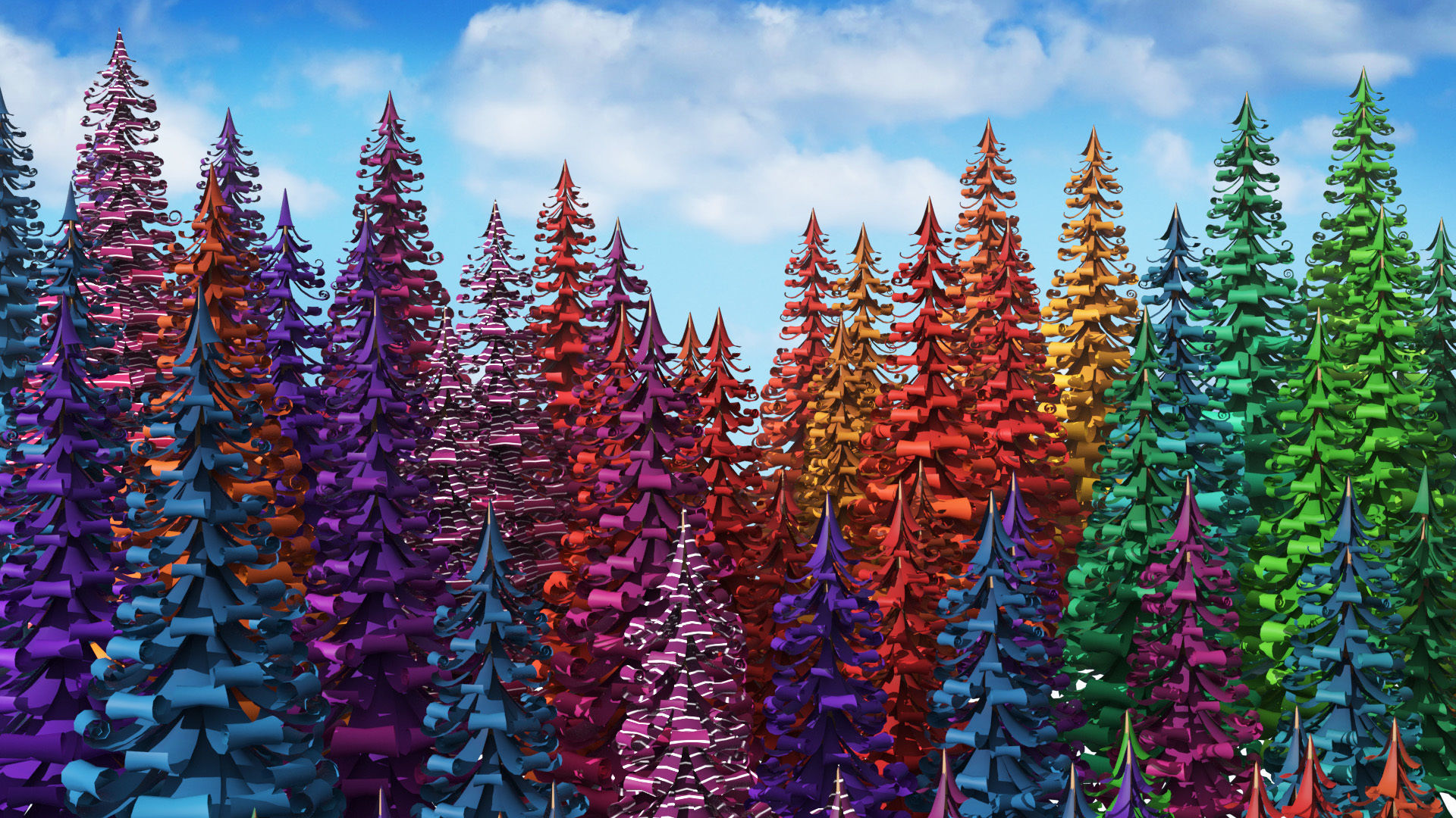 Fir trees pack 02  Low-poly 3D model_5