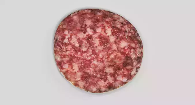 Salami Slice - Cured Meat 3D model 4