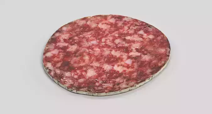 Salami Slice - Cured Meat 3D model 5