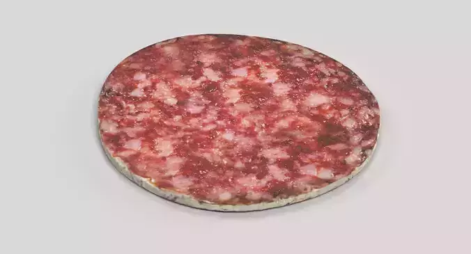 Salami Slice - Cured Meat 3D model