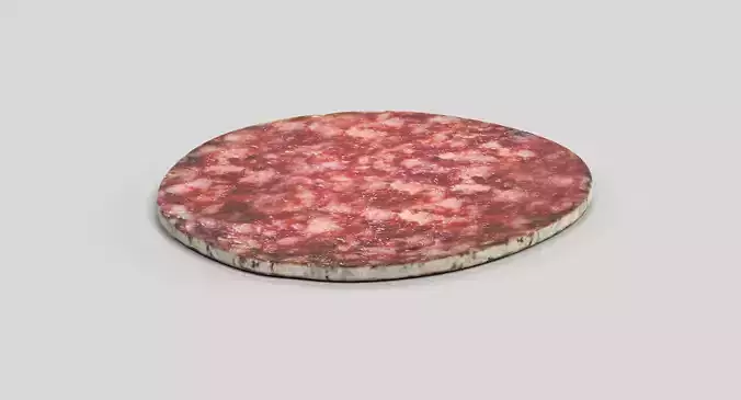 Salami Slice - Cured Meat 3D model 3