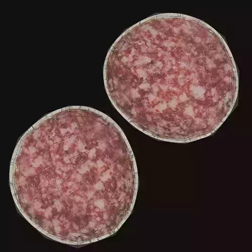 Salami Slice - Cured Meat 3D model 7