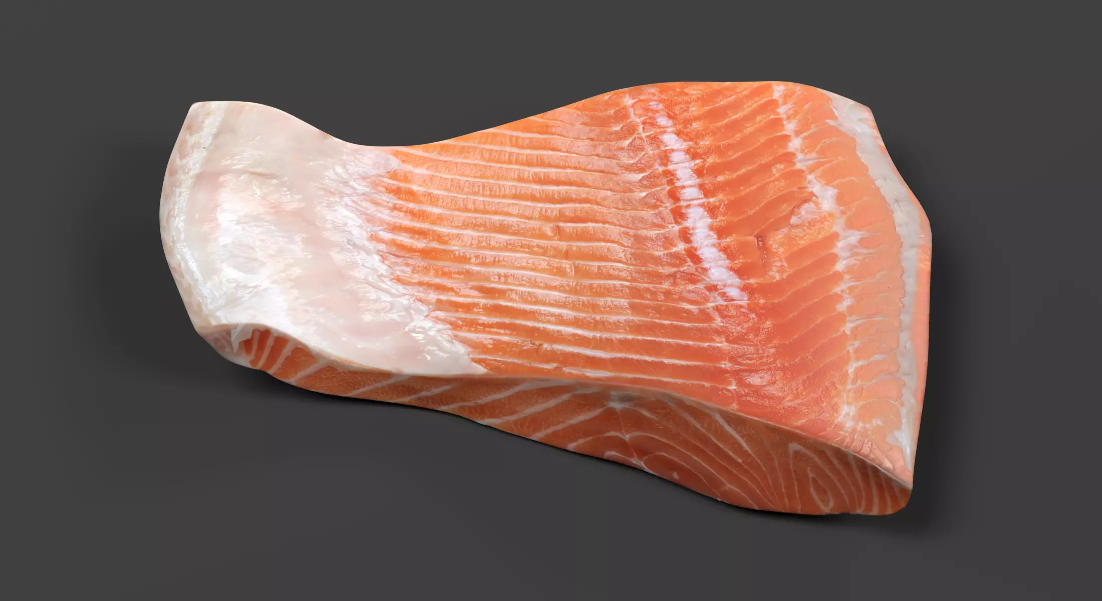 Salmon Fillet - Raw Fish Steak 3D model