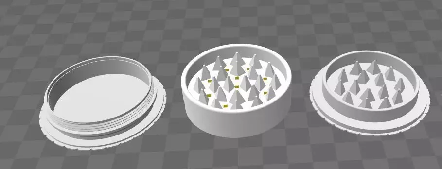Herb Grinder w Keef Catcher 3D print model_0