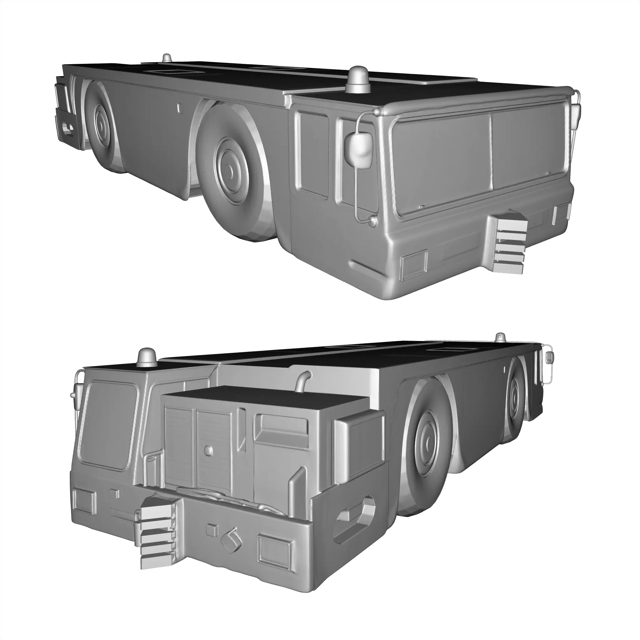 heavy aircraft push back tractor 3D print model