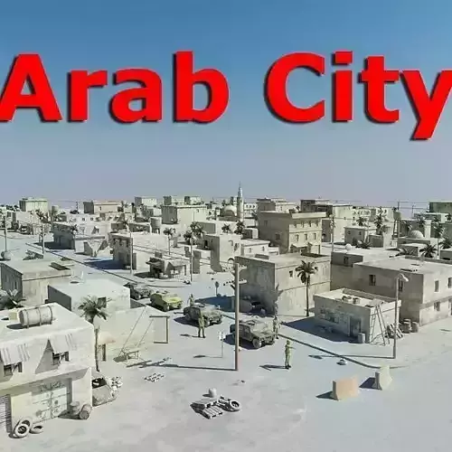 Arab City 01 Low-poly 3D model