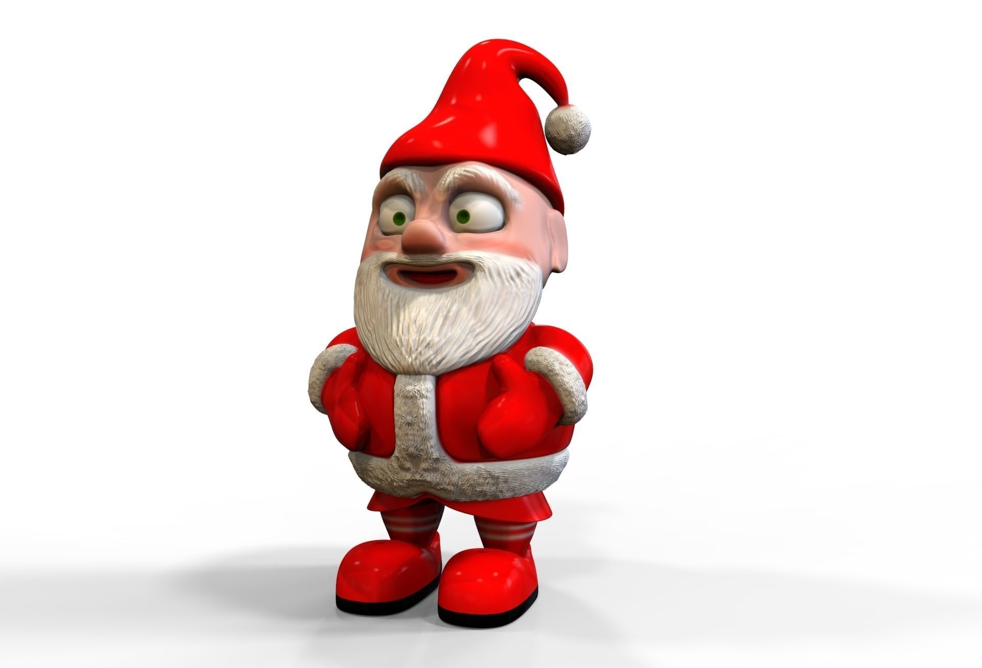 santa claus new year Christmas happy gnome garden sculpture cele 3D print model_1