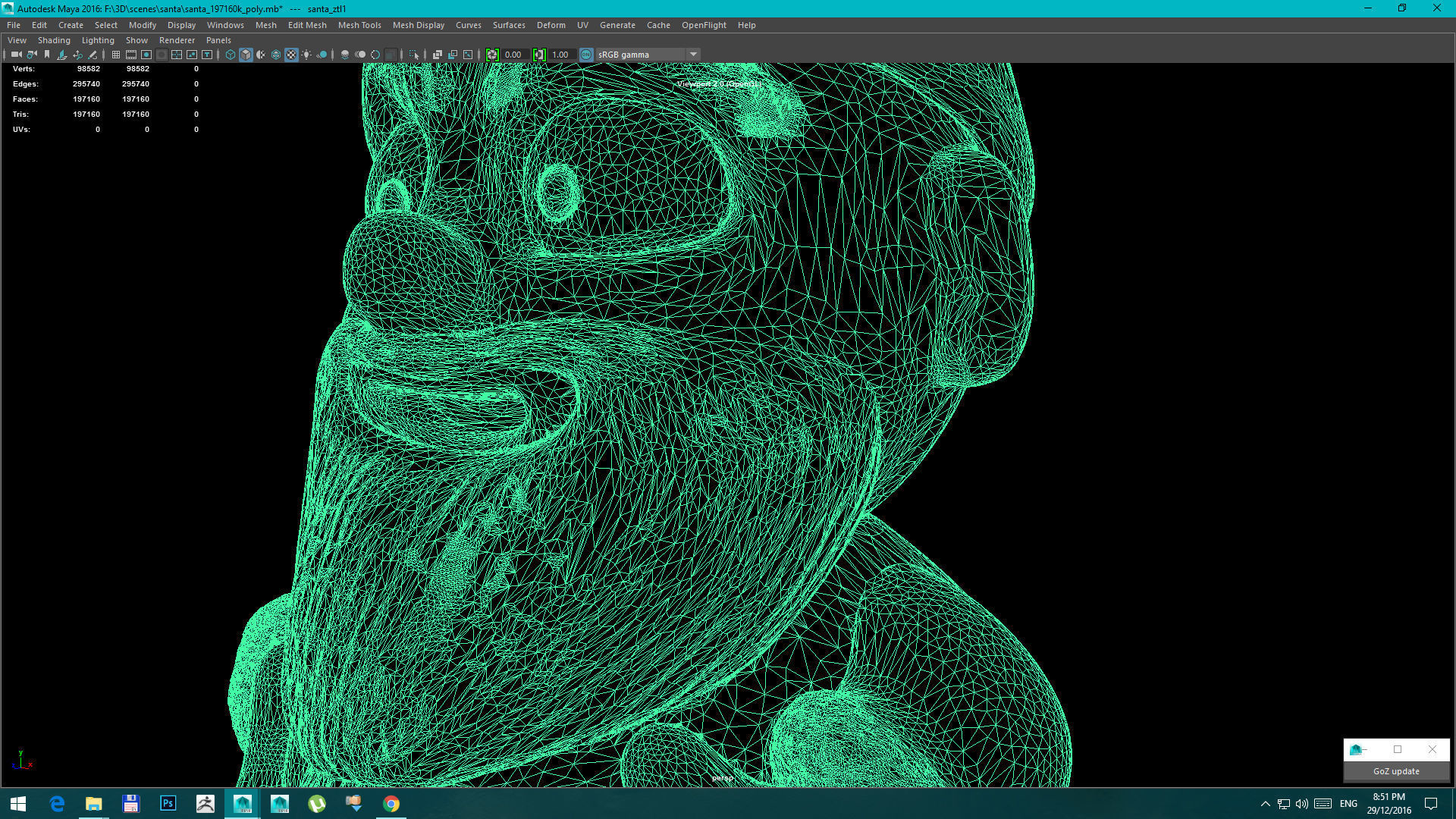 santa claus new year Christmas happy gnome garden sculpture cele 3D print model_5