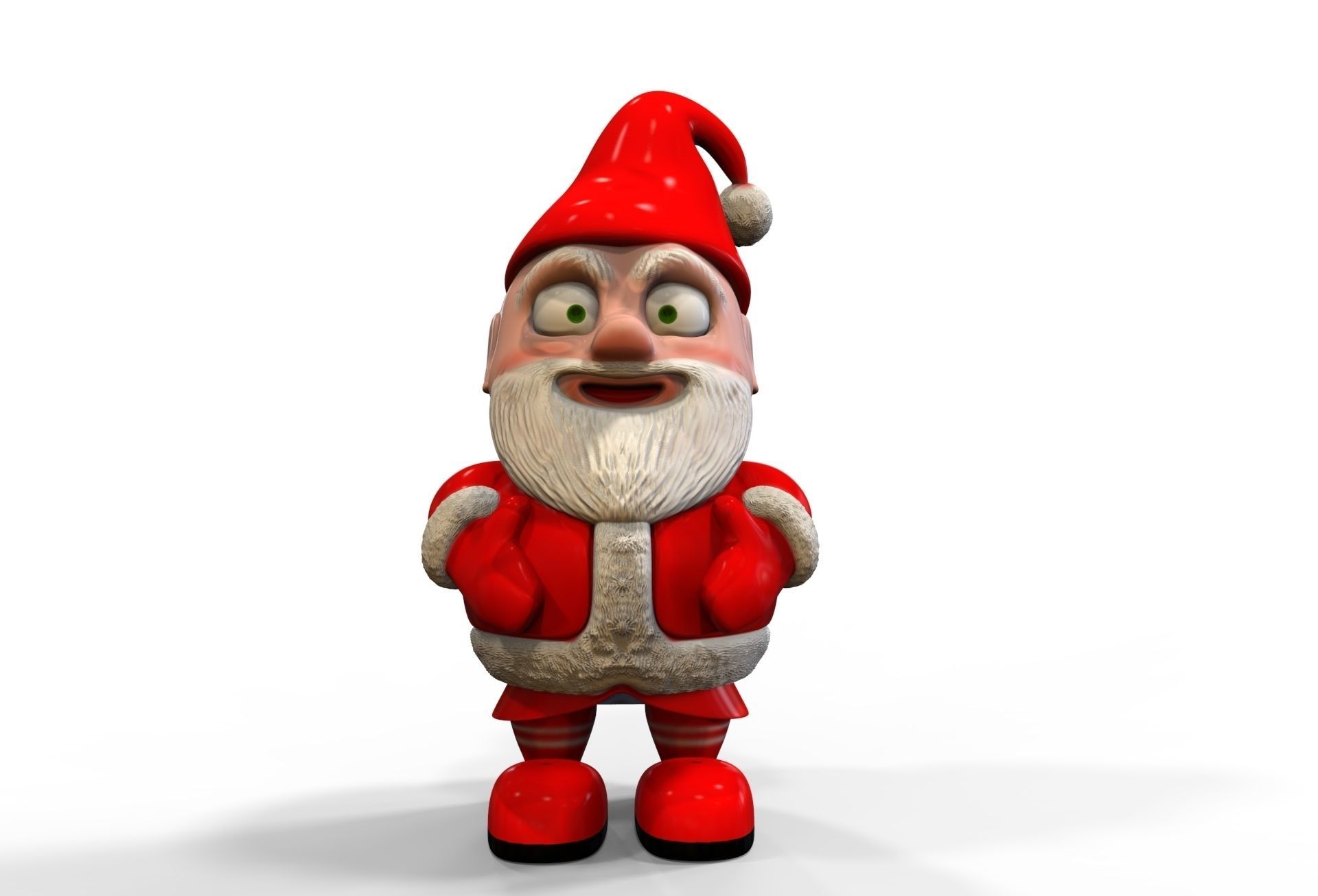 santa claus new year Christmas happy gnome garden sculpture cele 3D print model_2