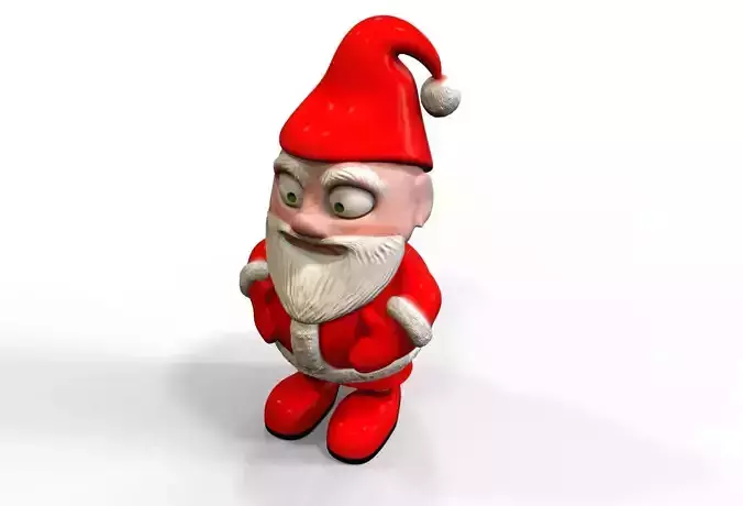 santa claus new year Christmas happy gnome garden sculpture cele 3D print model