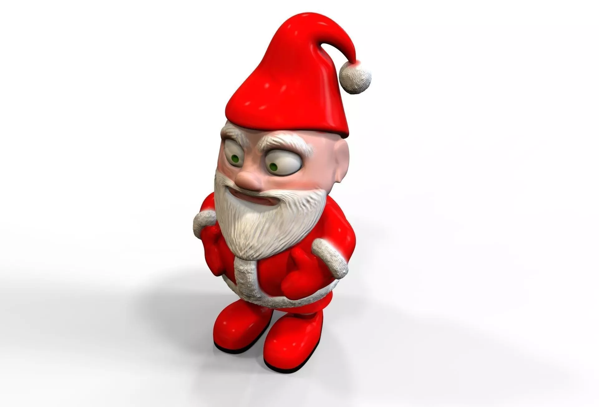 santa claus new year Christmas happy gnome garden sculpture cele 3D print model_0