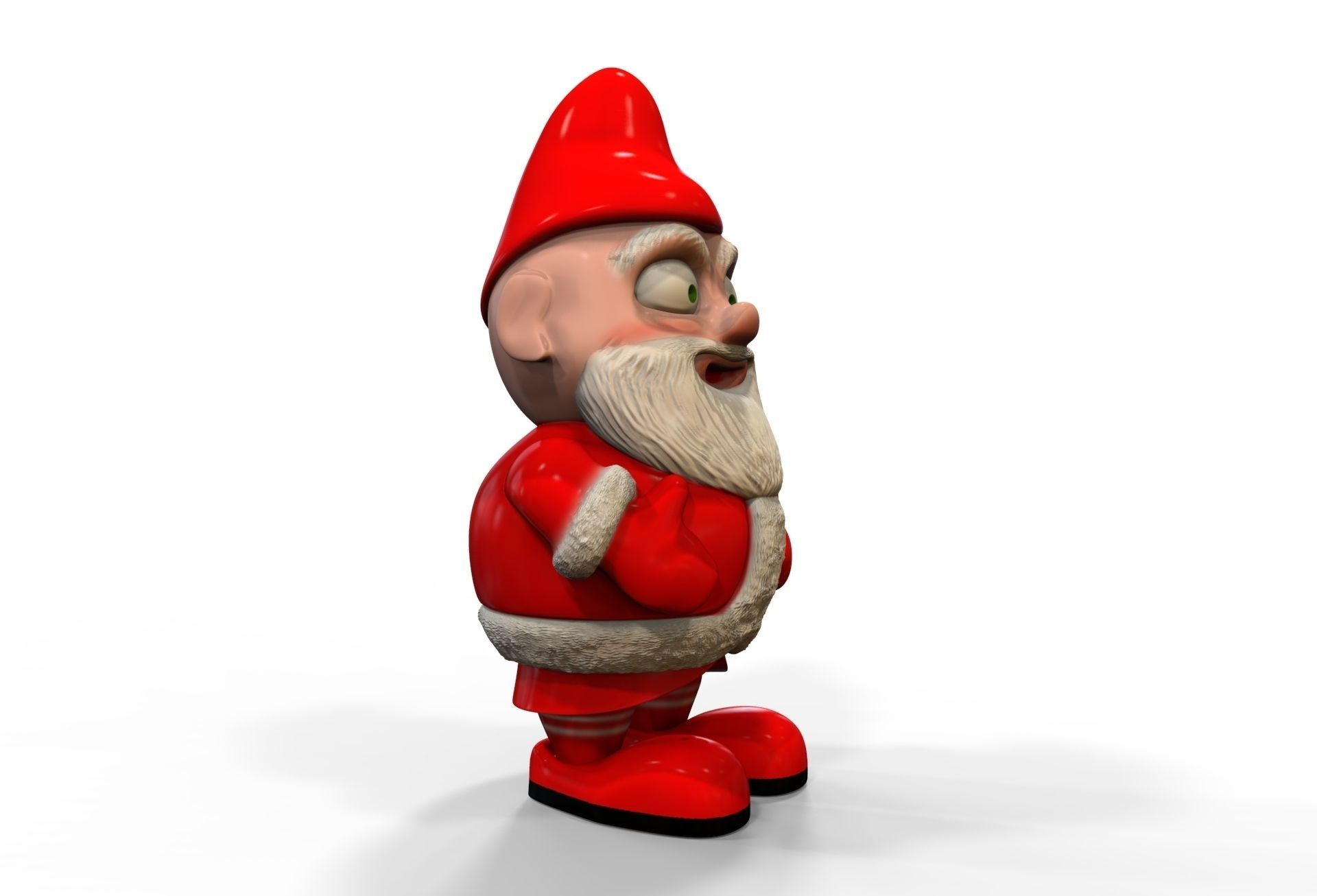 santa claus new year Christmas happy gnome garden sculpture cele 3D print model_3