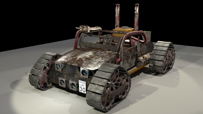 Apocalyptic Car Free 3D model