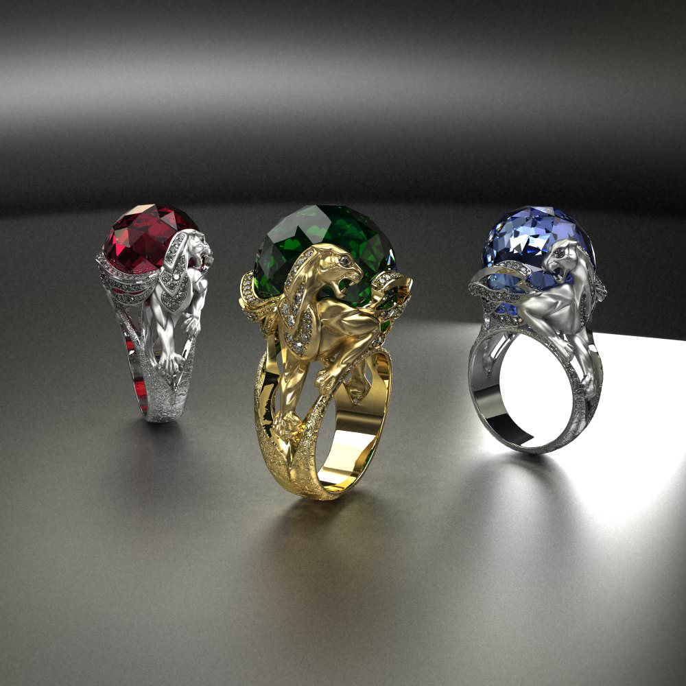 Ring Leo 3D print model_2