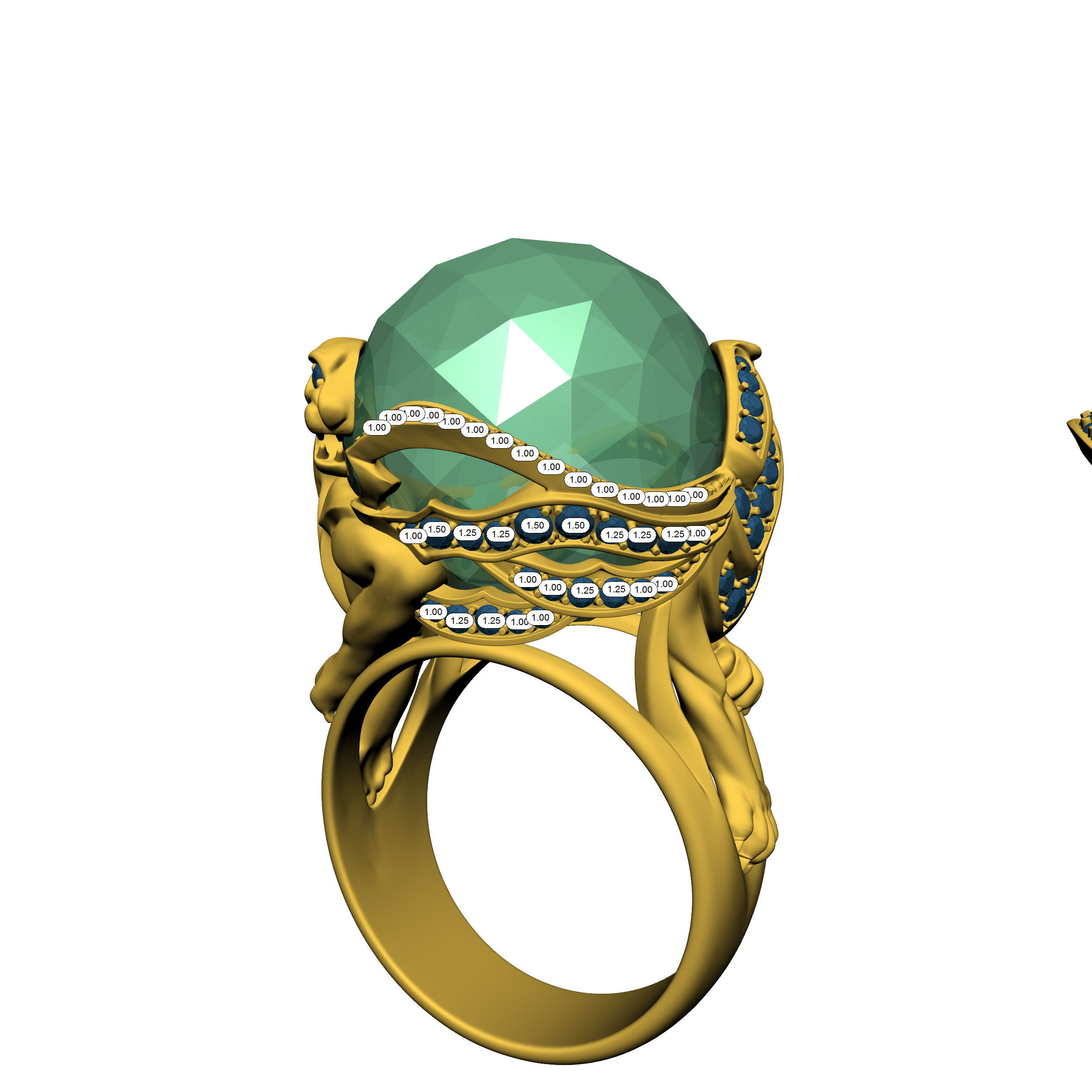 Ring Leo 3D print model_4