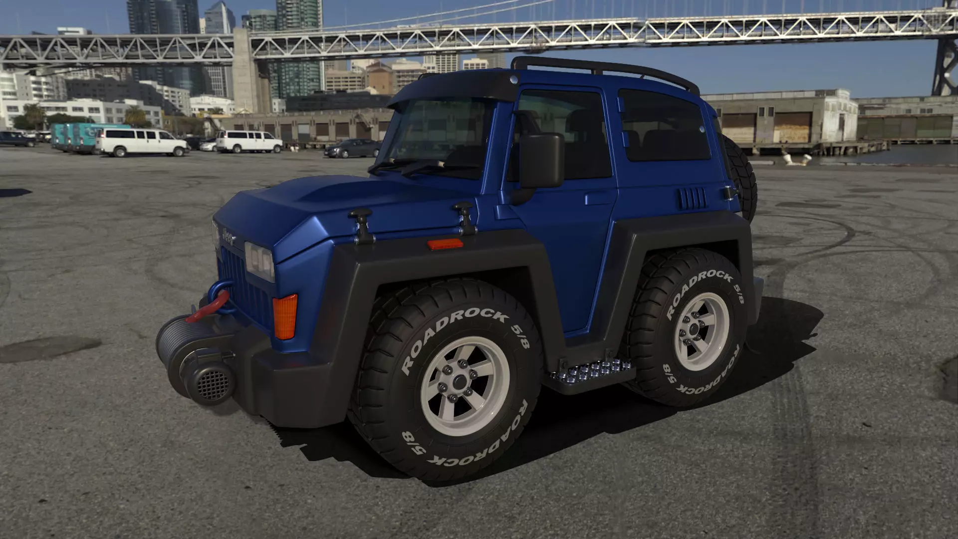 Jeep-Q8 Choro-Q Style 3D print model