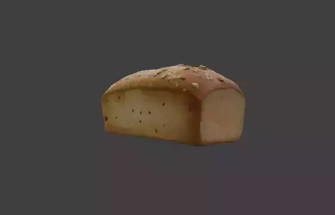 Fresh Bread Low-poly 3D model 5