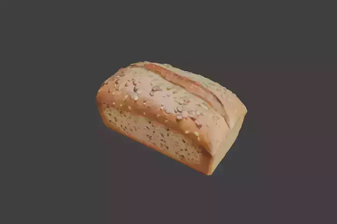Fresh Bread Low-poly 3D model