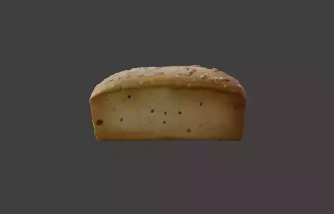 Fresh Bread Low-poly 3D model 6