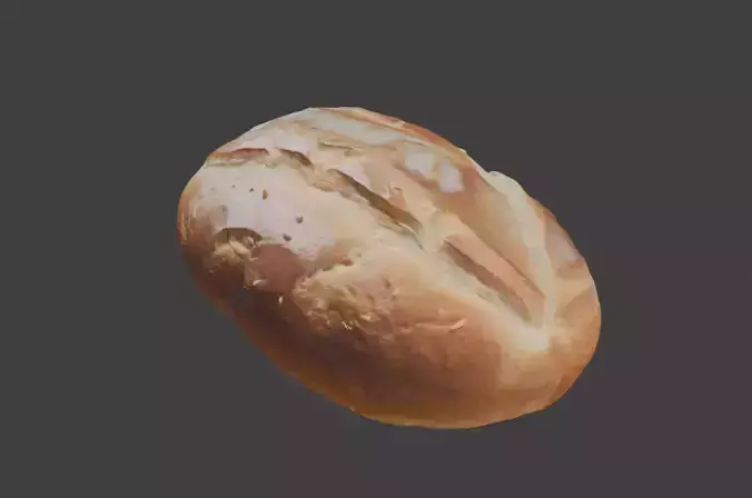 Fresh Bread Mini Low-poly 3D model