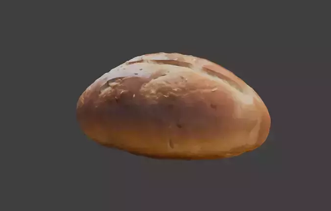 Fresh Bread Mini Low-poly 3D model 5