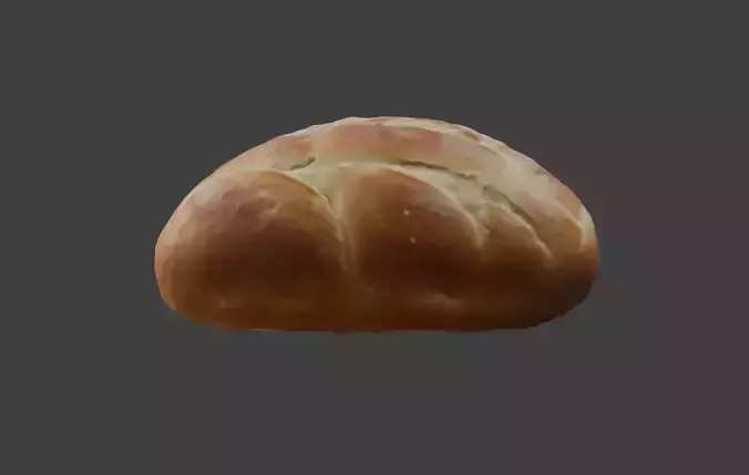 Fresh Bread Mini Low-poly 3D model 2
