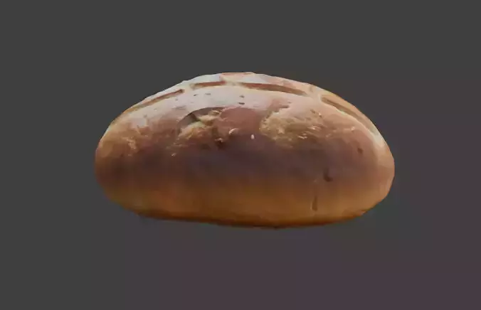 Fresh Bread Mini Low-poly 3D model 3