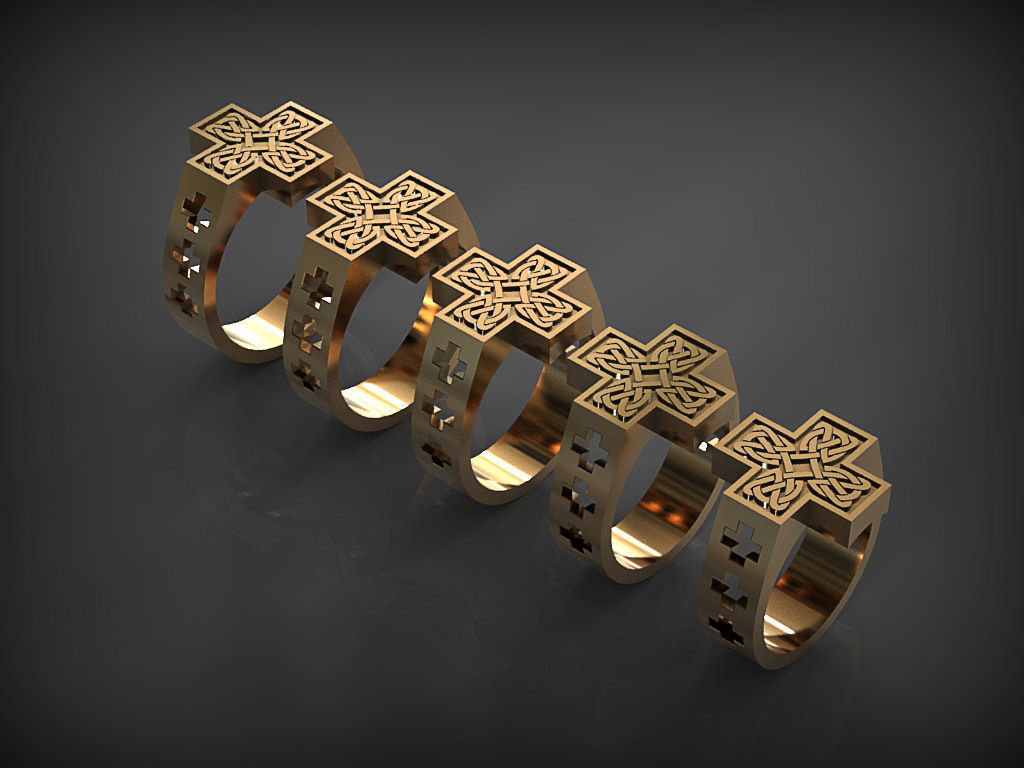 Celtic Ring STL 3D print model_2