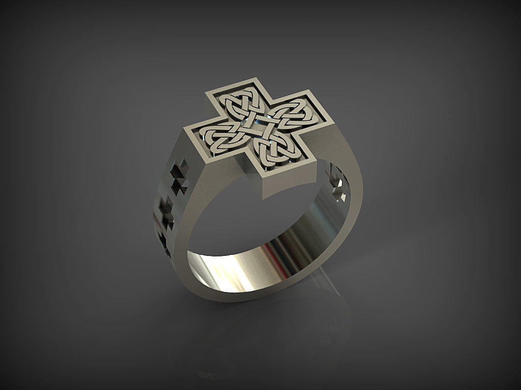 Celtic Ring STL 3D print model_1