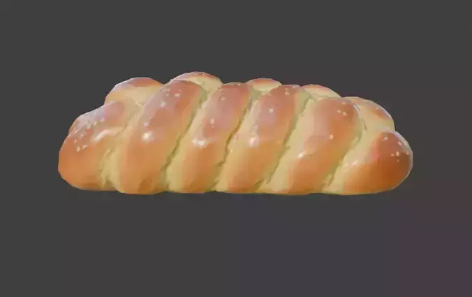 Bread Delight Low-poly 3D model 6