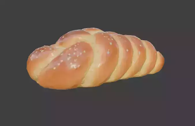 Bread Delight Low-poly 3D model 7