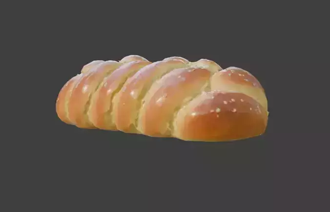 Bread Delight Low-poly 3D model 5
